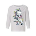 thumbnail image 1 of Awkward Styles Halloween Toddler Long Sleeve Shirt Zombie Unicorn Kids T-Shirt, 1 of 4