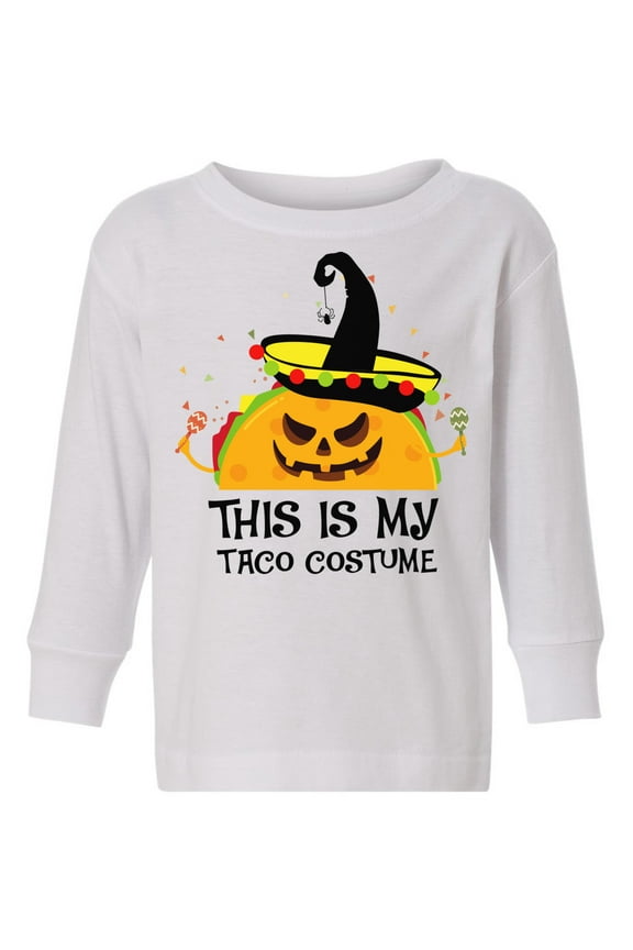 Halloween Toddler Long Sleeve Shirt for Boys Girls Taco Kids T-Shirt