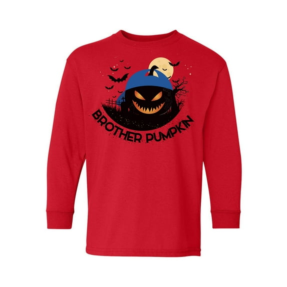 Awkward Styles Halloween Youth Sweatshirt Brother Pumpkin Crewneck Tee for Kids