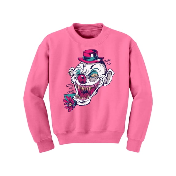 Awkward Styles Halloween Youth Sweatshirt Creepy Clown Crewneck Tops for Kids