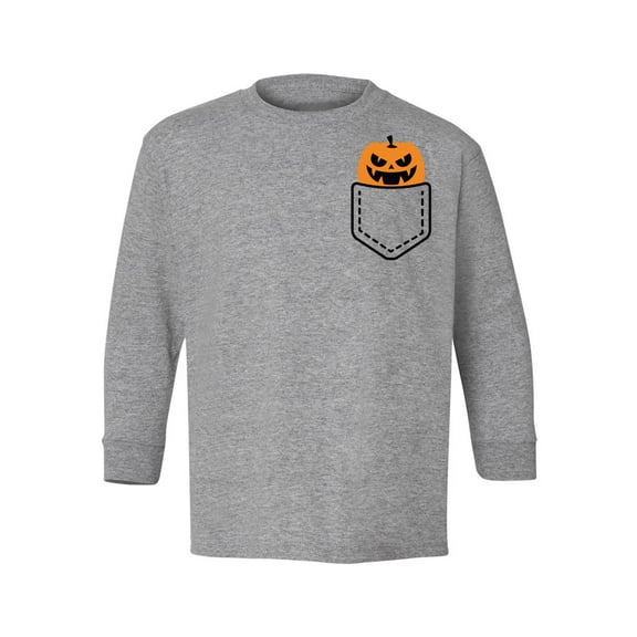 Awkward Styles Halloween Youth Sweatshirt Girls Boys Angry Pumpkin Crewneck Tee for Kids Pocket Print