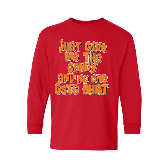 Awkward Styles Halloween Youth Sweatshirt Girls Boys Give me the Candy Crewneck Tee for Kids