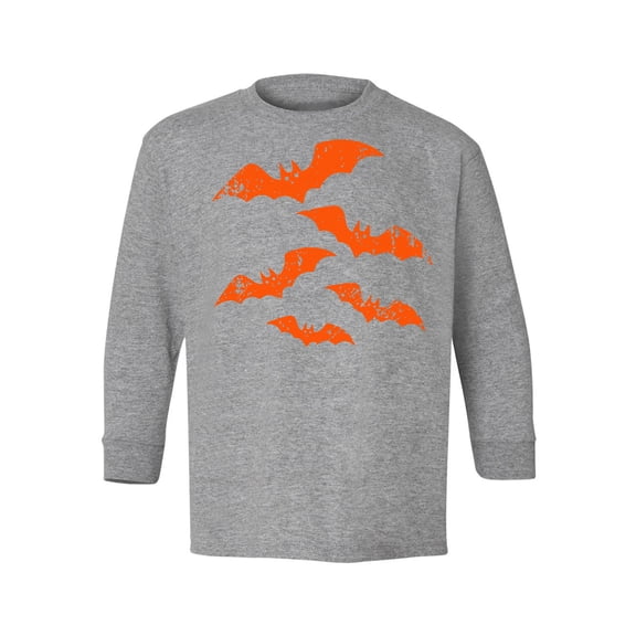 Awkward Styles Halloween Youth Sweatshirt Girls Boys Orange Bats Crewneck Tee for Kids