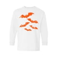 thumbnail image 1 of Awkward Styles Halloween Youth Sweatshirt Girls Boys Orange Bats Crewneck Tee for Kids, 1 of 5