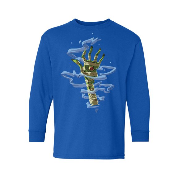 Awkward Styles Halloween Youth Sweatshirt Mummy Hand Crewneck Tee for Kids
