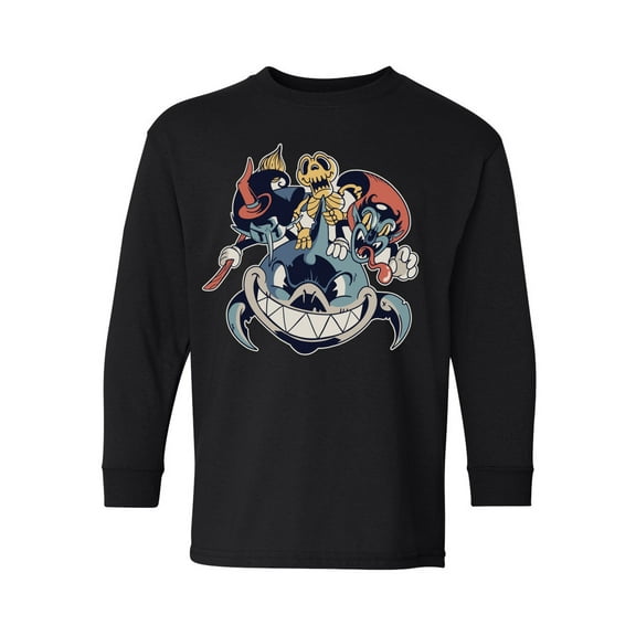 Awkward Styles Halloween Youth Sweatshirt Shark Crewneck Tee for Kids