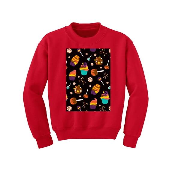 Awkward Styles Halloween Youth Sweatshirt Sweet Candies Crewneck Tops for Kids