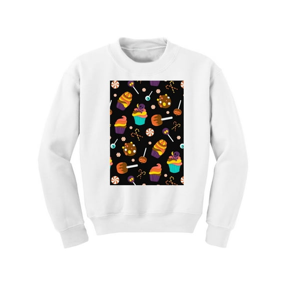 Awkward Styles Halloween Youth Sweatshirt Sweet Candies Crewneck Tops for Kids