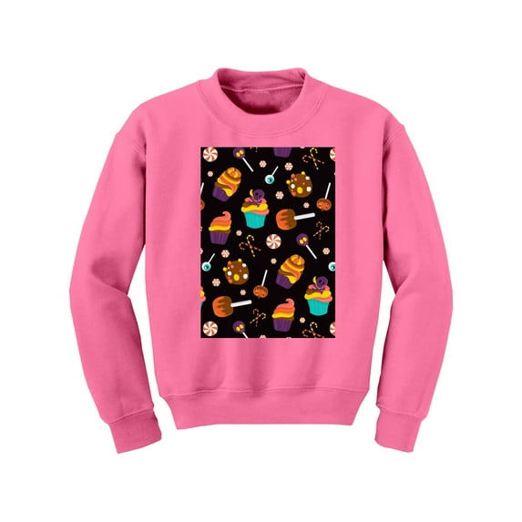 Awkward Styles Halloween Youth Sweatshirt Sweet Candies Crewneck Tops for Kids