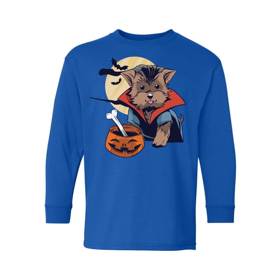 Awkward Styles Halloween Youth Sweatshirt Vampire Morkie Crewneck Tee for Kids