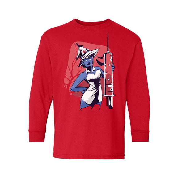 Awkward Styles Halloween Youth Sweatshirt Witch Nurse Crewneck Tee for Kids