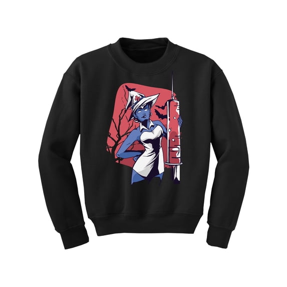 Awkward Styles Halloween Youth Sweatshirt Witch Nurse Crewneck Tops for Kids