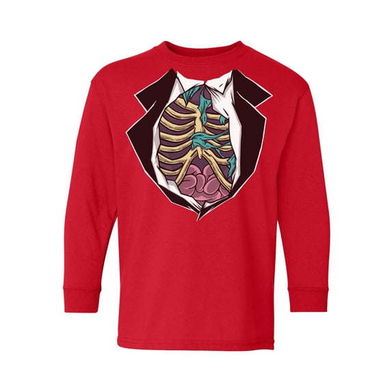 Awkward Styles Halloween Youth Sweatshirt Zombie Rib Crewneck Tee for Kids