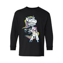 Awkward Styles Halloween Youth Sweatshirt Zombie Unicorn Crewneck Tee for Kids