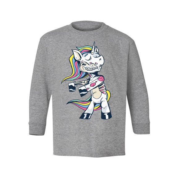 Awkward Styles Halloween Youth Sweatshirt Zombie Unicorn Crewneck Tee for Kids