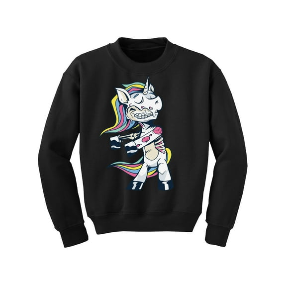 Awkward Styles Halloween Youth Sweatshirt Zombie Unicorn Crewneck Tops for Kids