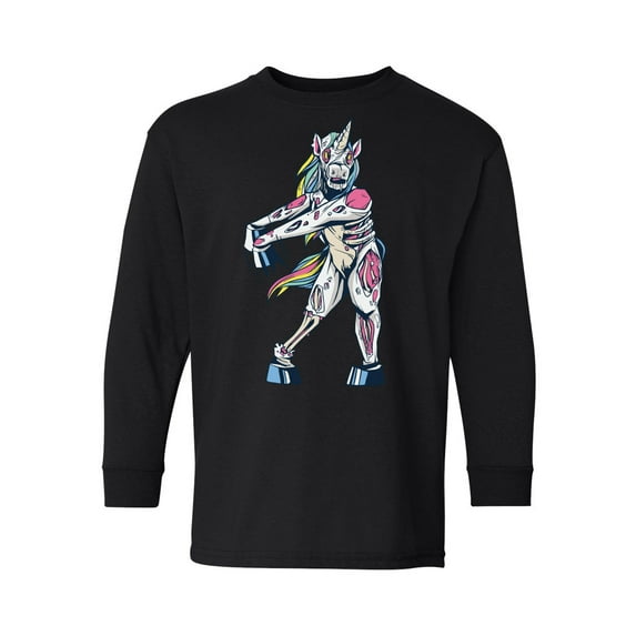 Awkward Styles Halloween Youth Sweatshirt Zombie Unicorn Dance Crewneck Tee for Kids