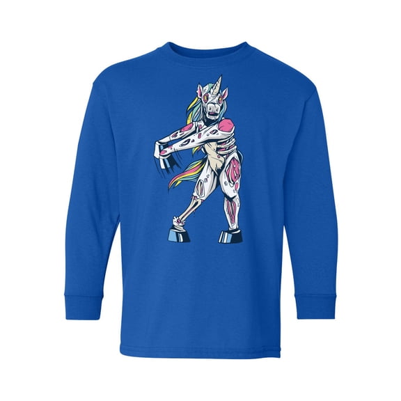 Awkward Styles Halloween Youth Sweatshirt Zombie Unicorn Dance Crewneck Tee for Kids