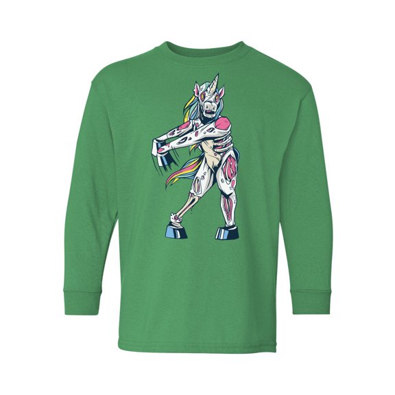 Awkward Styles Halloween Youth Sweatshirt Zombie Unicorn Dance Crewneck Tee for Kids
