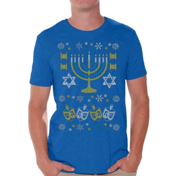 Awkward Styles Hanukkah Menorah Shirt Funny Hanukkah Shirts for Men Hanukkah T Shirt Holiday Gifts for Him Jewish Tshirt Jewish Men Happy Hanukkah Shirt Jew Shirt Holiday Tshirt Menorah Gifts