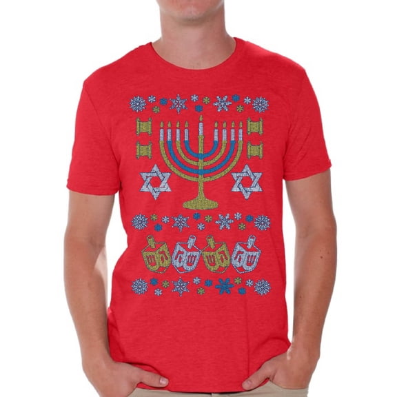 Awkward Styles Hanukkah Menorah Shirt Funny Hanukkah Shirts for Men Hanukkah T Shirt Holiday Gifts for Him Jewish Tshirt Jewish Men Happy Hanukkah Shirt Jew Shirt Holiday Tshirt Menorah Gifts