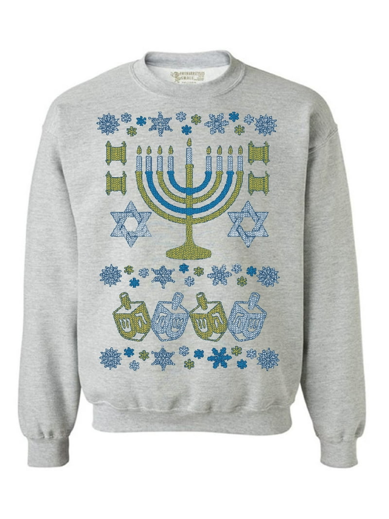 Awkward Styles Hanukkah Menorah Sweatshirt for Hanukkah Funny