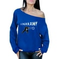 thumbnail image 1 of Awkward Styles Hanukkah Off The Shoulder Sweatshirt Happy Hanukkah Oversized Sweater for Women Hannukah Holiday Gifts for Her Chanukah Menorah Baggy Sweatshirt Jewish Holiday Sweater Jewish Gifts, 1 of 4