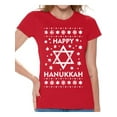 thumbnail image 1 of Awkward Styles Hanukkah T-Shirt David's Star Shirts for Women, 1 of 4