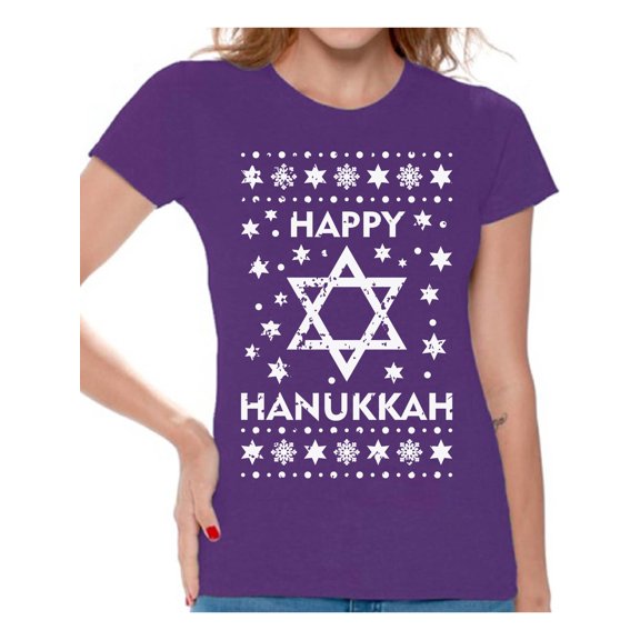 Awkward Styles Hanukkah T-Shirt David's Star Shirts for Women