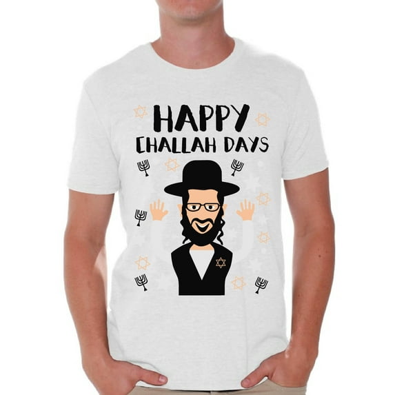 Awkward Styles Hanukkah T-Shirt Happy Challah Days Shirts for Men