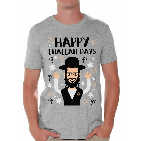 Awkward Styles Hanukkah T-Shirt Happy Challah Days Shirts for Men