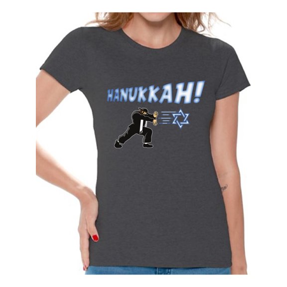 Awkward Styles Hanukkah T-Shirt Happy Chanukah Shirts for Women