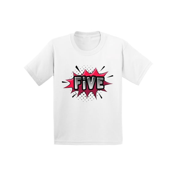 Awkward Styles Happy 5th Birthday Shirt for Toddler Birthday Shirt Toddler Shirt 5th Birthday Boy Shirt 5th Birthday Girl Shirt 5th Birthday Gift for 5 Year Old Kids Toddler Superhero Shirts