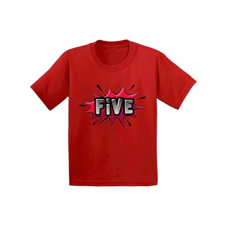 Kids Kids 5 Year Old Superhero T-Shirt For 5th Birthday Kids Kids 5 Year Old Superhero T-Shirt For 5th Birthday