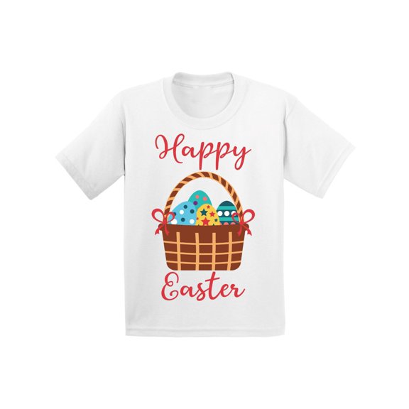 Awkward Styles Happy Easter T-shirt Colorful Eggs Kids T Shirts