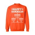 thumbnail image 1 of Awkward Styles Happy Hanukkah Christmas Sweatshirt Jewish Menorah Ugly Christmas Sweater Xmas Gifts Christmas Sweatshirt for Men for Women Funny Christmas Sweater Holiday Party Happy Hanukkah Sweater, 1 of 5