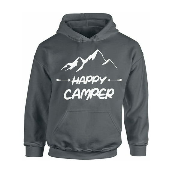 Awkward Styles Happy Hoodie White Sweater Happy Camper Unisex Sweatshirt Camper Hoodie for Men Happy Camper Hoodie for Women Camping Clothes Happy Camper Sweatshirt Campers Gifts Hoodie for Camper