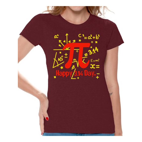 Awkward Styles Happy Pi Day T-Shirt Math T Shirts for Women 3.14 Mathematics Tee
