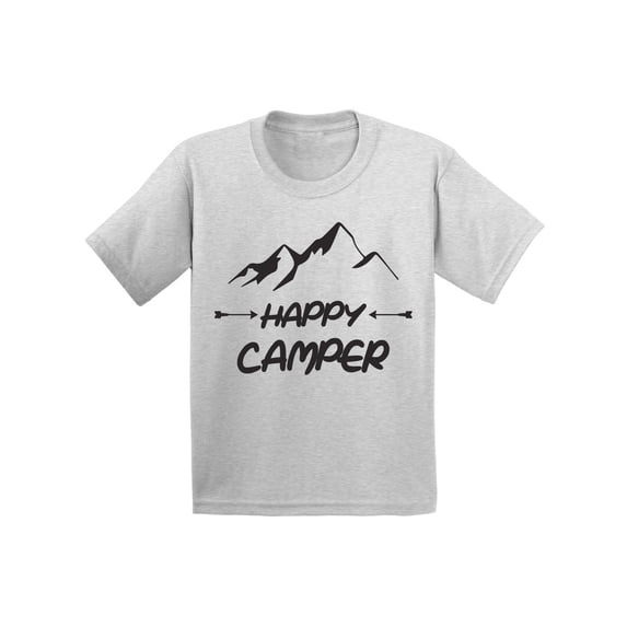 Awkward Styles Happy Shirt for Kids Happy Camper Black Shirt Camping T Shirt for Boys Happy Camper Shirt for Girls Camping Lovers Gifts Camper T Shirt for Children Happy Camper Shirt for Kids