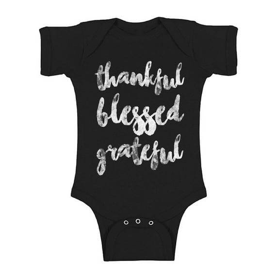 Awkward Styles Happy Thanksgiving Baby Bodysuit Thankful Blessed Grateful Romper