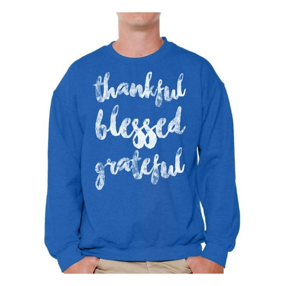 Awkward Styles Happy Thanksgiving Crewneck Top Thankful Blessed Grateful Sweatshirts