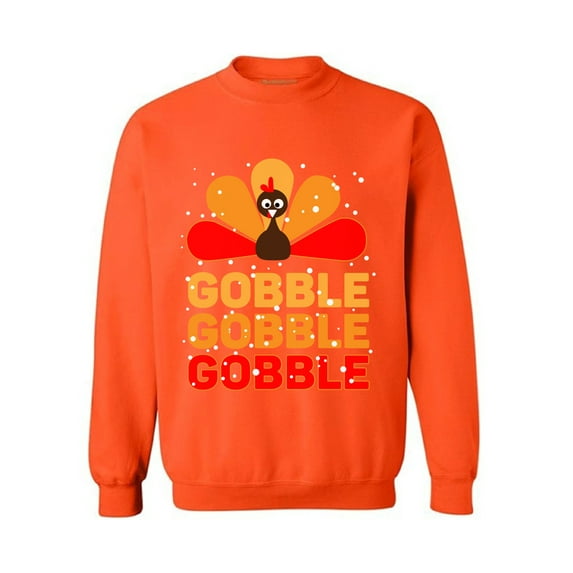 Awkward Styles Thanksgiving Crewneck Gobble Turkey Sweatshirts
