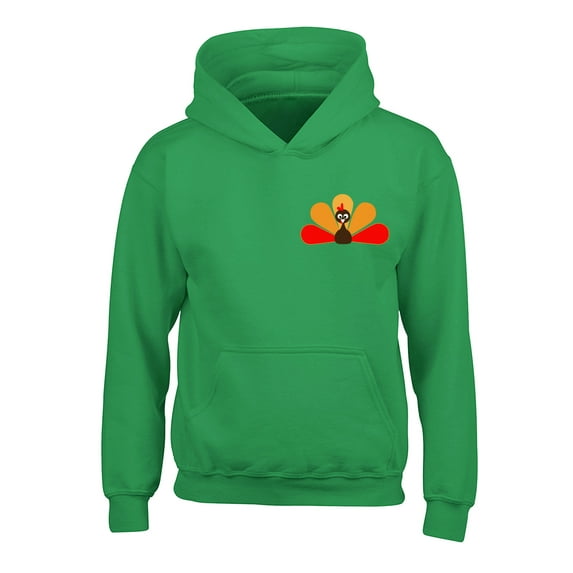 Awkward Styles Happy Thanksgiving Day Hoodies for Kids Turkey Hooded Youth Sweatshirt for Girls Boys Pocket Print