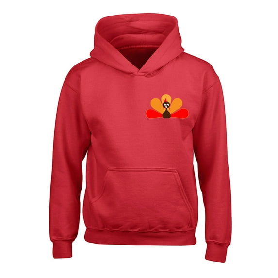 Awkward Styles Happy Thanksgiving Day Hoodies for Kids Turkey Hooded Youth Sweatshirt for Girls Boys Pocket Print