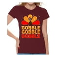 thumbnail image 1 of Awkward Styles Happy Thanksgiving Day T-Shirt Gobble Turkey T Shirts for Women, 1 of 4
