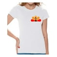 thumbnail image 1 of Awkward Styles Happy Thanksgiving Day T-Shirt Turkey T Shirts for Women Pocket Print, 1 of 4