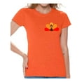 thumbnail image 1 of Awkward Styles Happy Thanksgiving Day T-Shirt Turkey T Shirts for Women Pocket Print, 1 of 4