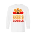 thumbnail image 1 of Awkward Styles Happy Thanksgiving Day Youth Long Sleeve Shirt for Boys Girls Gobble Turkey Crewneck Tee for Kids, 1 of 5