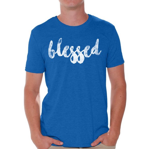 Awkward Styles Happy Thanksgiving T-Shirt Blessed Shirts for Men