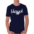 thumbnail image 1 of Awkward Styles Happy Thanksgiving T-Shirt Blessed Shirts for Men, 1 of 4